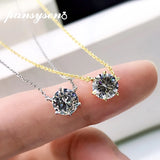 925 Silver 1ct Moissanite Pendant Necklace Wedding Jewelry