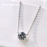 925 Silver 1ct Moissanite Pendant Necklace Wedding Jewelry