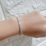 925 Silver Pink Sapphire Citrine Diamond Gemstone Charm Bracelet