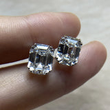 925 Sterling Silver 6ct High Carbon Diamond Stud Earrings