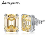 925 Silver Citrine & Diamond Stud Earrings for Women