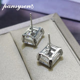 925 Silver Citrine Diamond Stud Earrings for Women