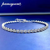 925 Silver Bezel Set 3MM Round Moissanite Diamond Bracelet