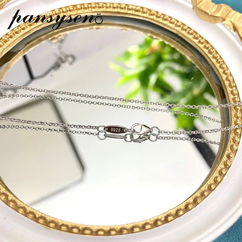 925 Sterling Silver Chain Necklace DIY Pendant Jewelry Accessories