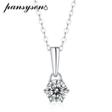 Real Moissanite Pendant Necklace 925 Sterling Silver
