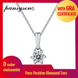 Real Moissanite Pendant Necklace 925 Sterling Silver