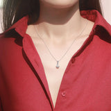 Real Moissanite Pendant Necklace 925 Sterling Silver