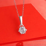 Real Moissanite Pendant Necklace 925 Sterling Silver