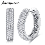 925 Silver Moissanite Diamond Hoop Earrings - Women's Fine Jewelry