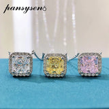 925 Silver Simulated Gemstone Chain Necklaces for Women Wedding