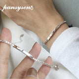 925 Sterling Silver Box Link Chain Bracelet for Women Wedding Party