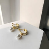 925 Sterling Silver Pearl Drop Earrings for Women Wedding Gift