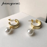 925 Sterling Silver Pearl Drop Earrings for Women Wedding Gift