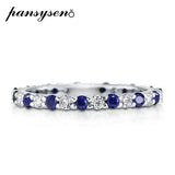 925 Silver Gemstone Round Circle Ring for Women