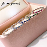 925 Silver Gemstone Round Circle Ring for Women