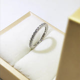 925 Silver Gemstone Round Circle Ring for Women