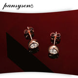 Rose Gold Moissanite Stud Earrings 0.5ct 925 Sterling Silver Fine Jewelry
