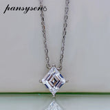 18K Moissanite Diamond Pendant Necklace 925 Sterling Silver Jewelry