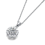 1CT Moissanite Pendant Necklace 925 Sterling Silver
