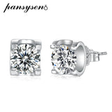 925 Silver 2CT VVS1 Moissanite Stud Earrings for Women Classic 18K Plated