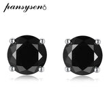 Vintage Moissanite Stud Earrings 925 Silver 6.5mm 1ct Gemstone Ear Jewelry