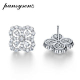 925 Silver Moissanite Diamonds Stud Earrings Wedding Jewelry