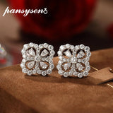925 Silver Moissanite Diamonds Stud Earrings Wedding Jewelry
