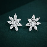 925 Silver 0.25CT Moissanite Diamond Stud Earrings Wedding Gift
