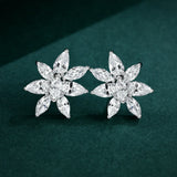925 Silver 0.25CT Moissanite Diamond Stud Earrings Wedding Gift