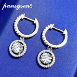 925 Silver 1CT Round Cut Diamond Clip Earrings Wedding Party Jewelry
