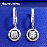 925 Silver 1CT Round Cut Diamond Clip Earrings Wedding Party Jewelry
