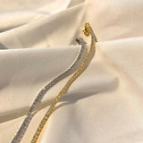 925 Silver 2MM Round Simulated Moissanite Bracelet for Women