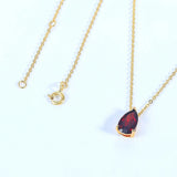 Garnet Amethyst Pendant Necklaces Sterling Silver Fine Jewelry