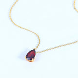 Garnet Amethyst Pendant Necklaces Sterling Silver Fine Jewelry