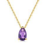 Garnet Amethyst Pendant Necklaces Sterling Silver Fine Jewelry