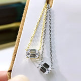 925 Silver Moissanite Pendant Necklace for Women Wedding Jewelry