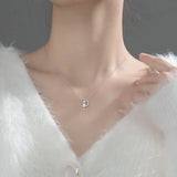 925 Sterling Silver Cat Charm Pendant Necklace for Women
