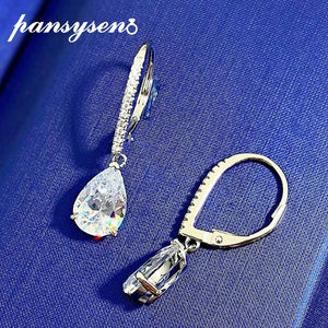 925 Silver 7x10MM Diamond Gemstone Clip Earrings