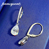 925 Silver 7x10MM Diamond Gemstone Clip Earrings