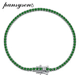 925 Silver 2MM Multicolor Tennis Bracelet