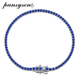 925 Silver 2MM Multicolor Tennis Bracelet