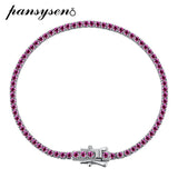 925 Silver 2MM Multicolor Tennis Bracelet