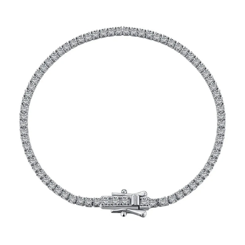 925 Silver 2MM Multicolor Tennis Bracelet