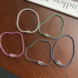 925 Silver 2MM Multicolor Tennis Bracelet