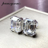 925 Silver 6ct Asscher Cut Lab Diamond Stud Earrings