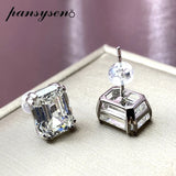 925 Silver 6ct Asscher Cut Lab Diamond Stud Earrings
