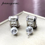 925 Silver 6ct Asscher Cut Lab Diamond Stud Earrings