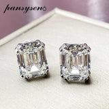 925 Silver 6ct Asscher Cut Lab Diamond Stud Earrings
