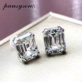 925 Silver 6ct Asscher Cut Lab Diamond Stud Earrings