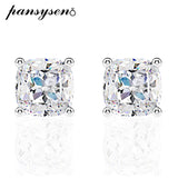 925 Silver Moissanite Citrine Stud Earrings Wedding Gift